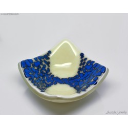 Handmade trinket dish Abstract home decor Glass ring dish