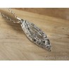 Stort silverhänge Silverhalsband finsilver stort hänge cubic zirconia - Khione