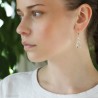 Rock Crystal Clear Quartz earrings 14K solid gold - Pruina