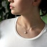 Molten silver Keshi pearl necklace Handmade recycled water cast jewelry