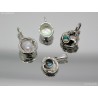 Molten silver Dichroic glass necklace Handmade recycled water cast jewelry