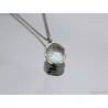 Molten silver Dichroic glass necklace Handmade recycled water cast jewelry
