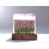 Handmade Fused Glass Lavender Fields Panel Provence Art glass