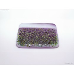 Handmade Fused Glass Lavender Fields Panel Provence Art glass