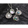 Handmade water cast silver flower necklace with genuine Pearl