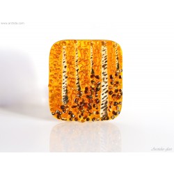 Handmade fused glass tealight holder Autumn Birch forest design Arctidas Glass