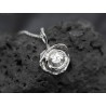Handmade Silver Rose Necklace Water Cast Organic Pendant