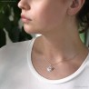 Handmade Silver Rose Necklace Water Cast Organic Pendant