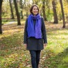 Merino wool scarf for women Blue Purple felt scarf