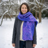 Merino wool scarf for women Blue Purple felt scarf