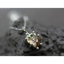 Raw Pyrite Necklace | Handmade Argentium Sterling Silver Jewelry