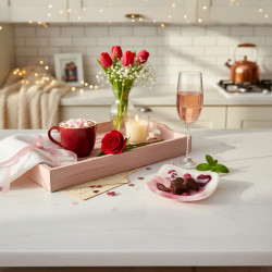 Prydnadsskål med rosa hjärta Smyckesskål i konstglas glaskonst miniskål