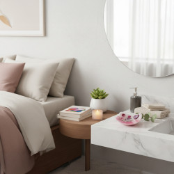 Prydnadsskål med rosa hjärta Smyckesskål i konstglas glaskonst miniskål