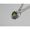 Handgjort Opal halsband i smält återvunnet sterling silver Opalhänge