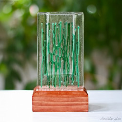 Handmade Fused Glass Pocket Vase | Modern Art Glass Bud Vase