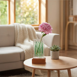 Handmade Fused Glass Pocket Vase | Modern Art Glass Bud Vase