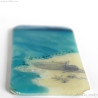 Handmade Fused Glass Beach Scene Panel | Coastal Ocean Decor