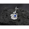Fine Silver (999) Sapphire Necklace – Handmade Water Cast Pendant