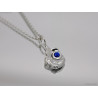 Fine Silver (999) Sapphire Necklace – Handmade Water Cast Pendant