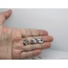 Handmade Water-Cast Silver Petal Pendant Necklace