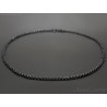 Sterling silver necklace for men black oxidized silver mens necklace
