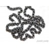 Sterling silver necklace for men black oxidized silver mens necklace