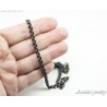 Sterling silver necklace for men black oxidized silver mens necklace