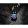 Dichroic glass Argentium silver pendant necklace Space Galaxy Celestial
