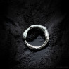 Handgjord Sterling Silverring i Smält Design | Kolgjuten Ring
