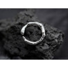 Handgjord Sterling Silverring i Smält Design | Kolgjuten Ring