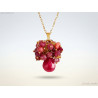 Rubin & Citrin Halsband | Handgjort Ädelstenssmycke guldhalsband