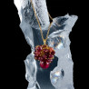 Handmade Ruby & Citrine Necklace | Gold Filled Gemstone Pendant