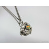 Molten Silver Ethiopian Opal Necklace Handmade Recycled Water Cast Jewelry