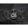 Handgjort Opal halsband i smält återvunnet sterling silver Opalhänge