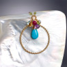 Personalized artisan birthstone gemstone necklace - Deira