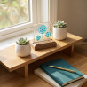 Handmade Fused Glass Art Panel – Botanical Turquoise Glass Sculpture