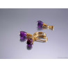 Amethyst gold jewelry set Amethyst earrings Amethyst necklace gold