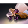 Amethyst gold jewelry set Amethyst earrings Amethyst necklace gold