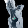 Handgjort Opal halsband i smält återvunnet sterling silver Opalhänge