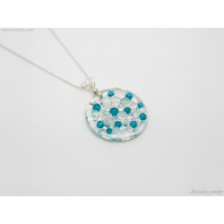 Molekylärbiologi E-coli bakterier halsband med hänge sterling silver