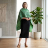 Handmade Wet Felted Merino Wool & Silk Scarf Shawl | Wearable Art