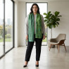 Handmade Wet Felted Merino Wool & Silk Scarf Shawl | Wearable Art