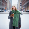Handmade Wet Felted Merino Wool & Silk Scarf Shawl | Wearable Art