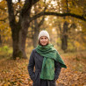 Handmade Wet Felted Merino Wool & Silk Scarf Shawl | Wearable Art