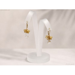 Golden Rutilated Quartz dangle cluster earrings wire wrapped 14K gold filled