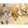 Golden Rutilated Quartz dangle cluster earrings wire wrapped 14K gold filled