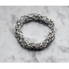 Byzantine mens bracelet heavy sterling silver bracelet for men chainmaille
