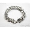 Byzantine mens bracelet heavy sterling silver bracelet for men chainmaille