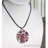 Mosaic necklace – Fluorite Garnet Moonstone Pearls Pink Amethyst and Tanzanite necklace in sterling silver