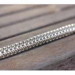 Sterling silver bracelet for men silver Roundmaille chain man bracelet